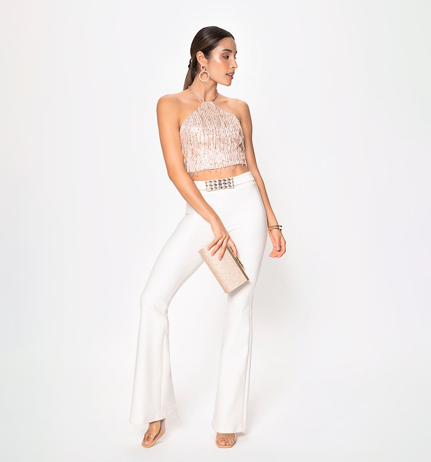 Blusa crop con espalda descubierta