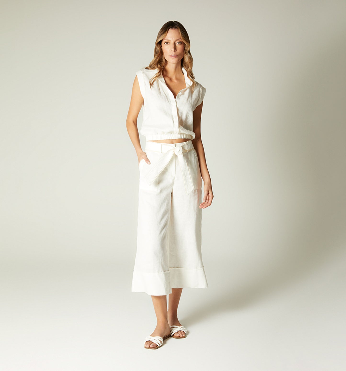 Pantalon tiro alto cullote