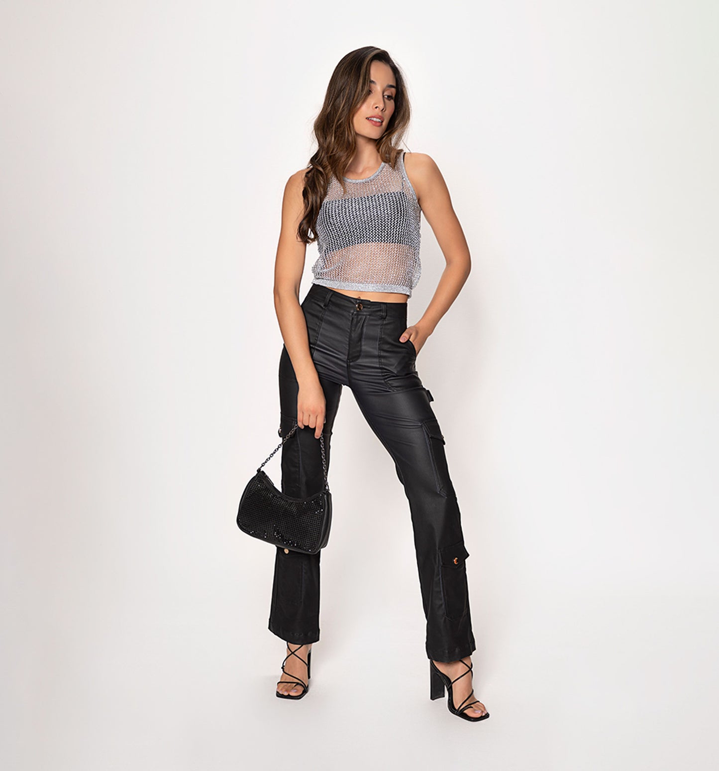 Blusa en malla metalica