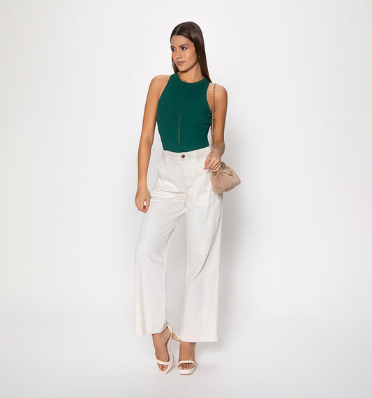 Blusa tejida con juego de canales