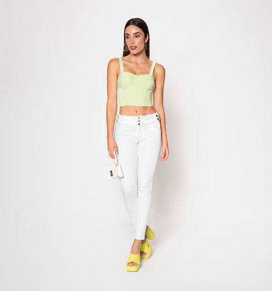 Top copas de tira ancha