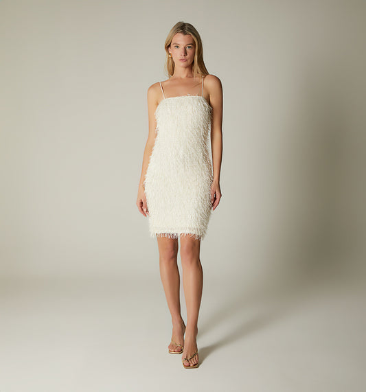 Vestido croto flecos