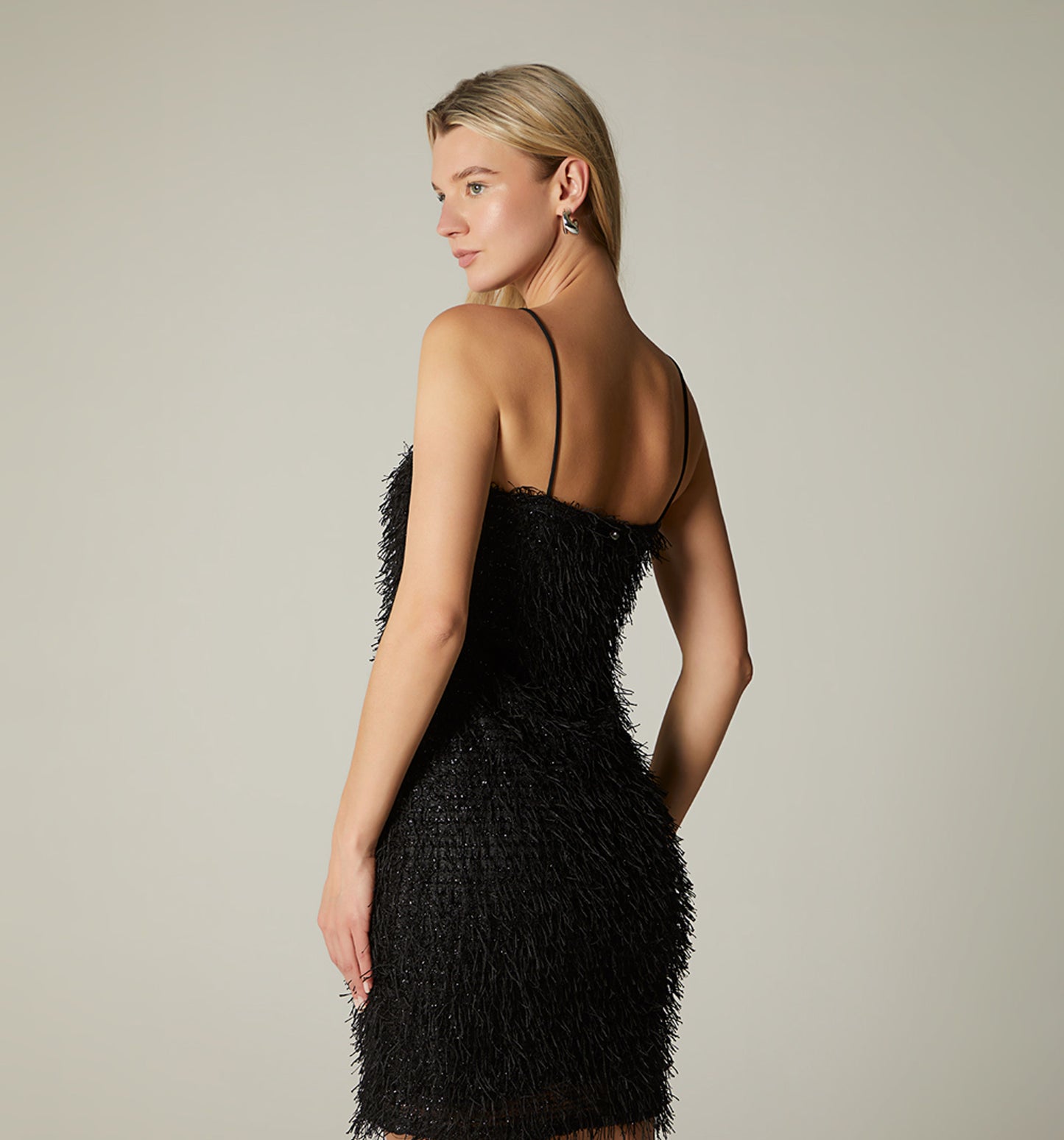 Vestido croto flecos