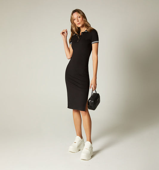 Vestido midi tipo polo